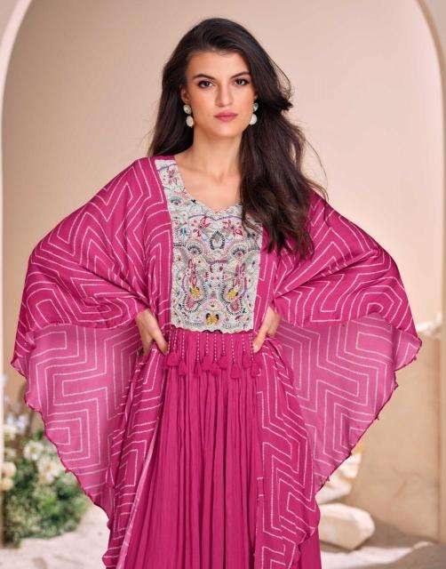 SAYURI DESIGNER PRESENTS MOHEY CHINON SILK READYMADE DESIGNER GOWN CATALOG WHOLESALER AND EXPORTER 