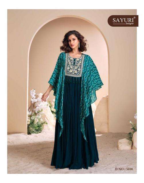 SAYURI DESIGNER PRESENTS MOHEY CHINON SILK READYMADE DESIGNER GOWN CATALOG WHOLESALER AND EXPORTER 