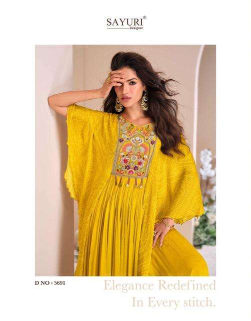 SAYURI DESIGNER PRESENTS MOHEY CHINON SILK READYMADE DESIGNER GOWN CATALOG WHOLESALER AND EXPORTER 