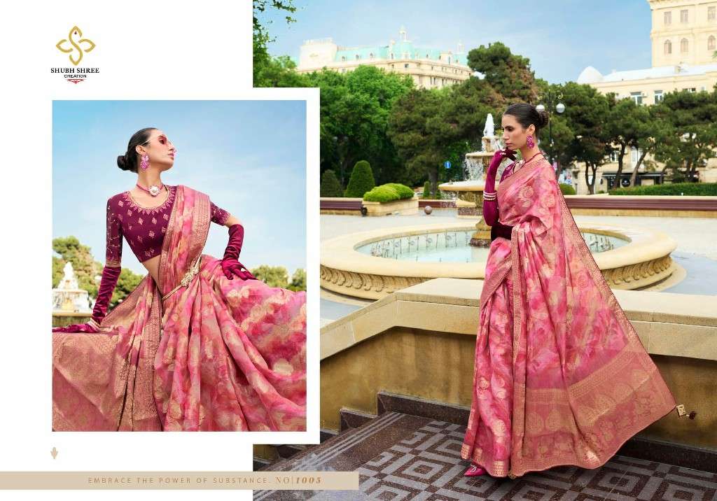 SHUBH SHREE CREATION PRESENTS SPOTLIGHT DIGITAL PRINT JACQUARD SAREES CATALOG WHOLESALER AND EXPORTER 