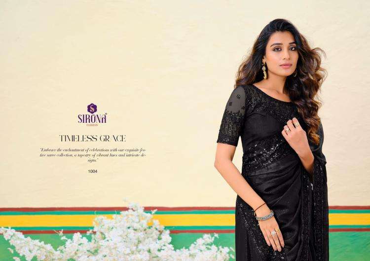 SIRONA FASHION PRESENTS ARISAA GEORGETTE ZARI SIMMER DESIGNER SAREE CATALOG WHOLESALER AND  EXPORTER 