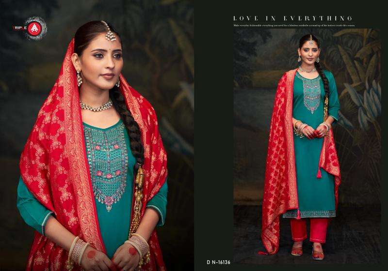 TRIPLE A PRESENTS CANDY VOL-2 COMFORTABLE JAM SILK COTTON 3PCS SUITS CATALOG WHOLESALER AND EXPORTER IN SURAT