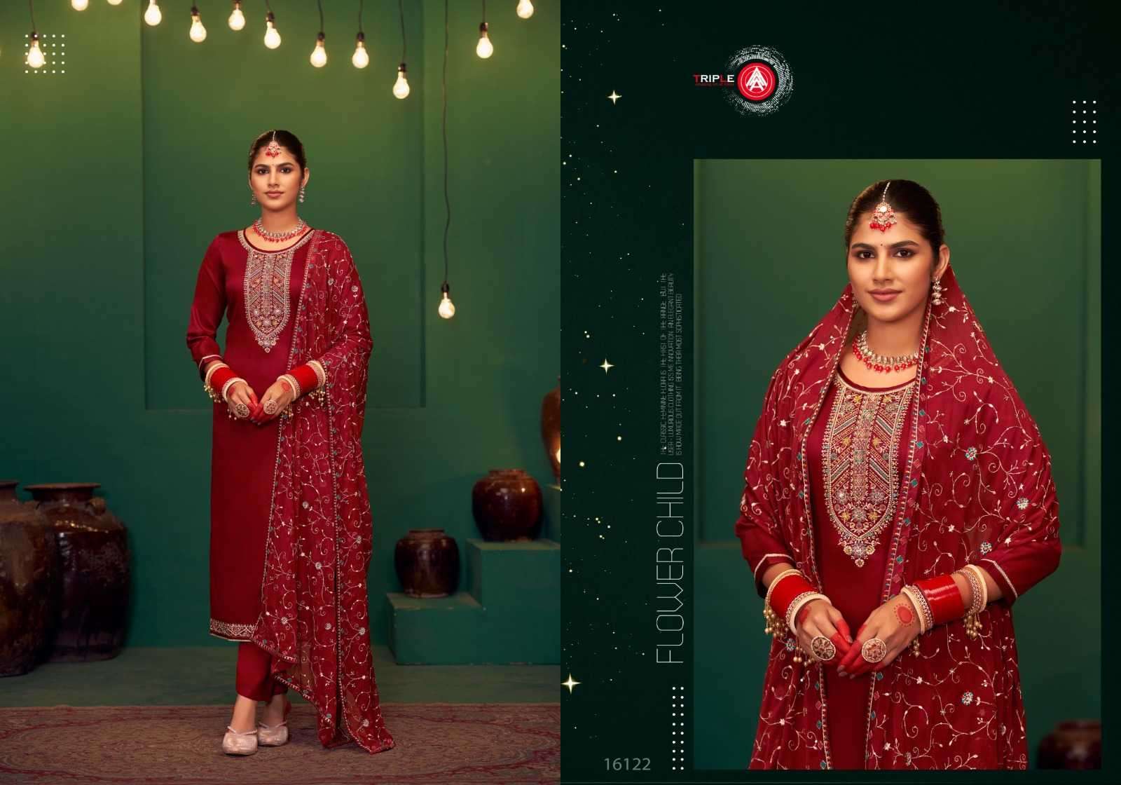 TRIPLE A PRESENTS KEERAT VOL-9 JAM SILK COTTON UNIQUE STYLE LADIES SUITS CATALOG WHOLESALER AND EXPORTER 