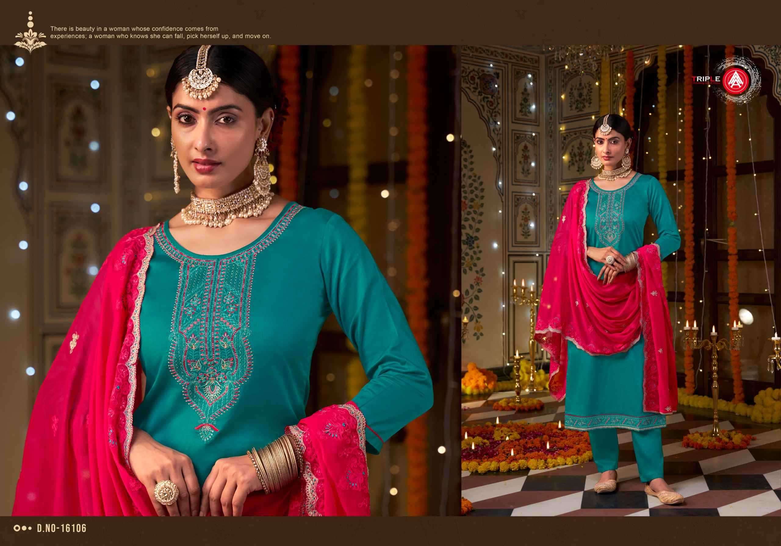 TRIPLE A PRESENTS MALANG COMFORTABLE JAM SILK COTTON LADIES SUITS CATALOG WHOLESALER AND EXPORTER 