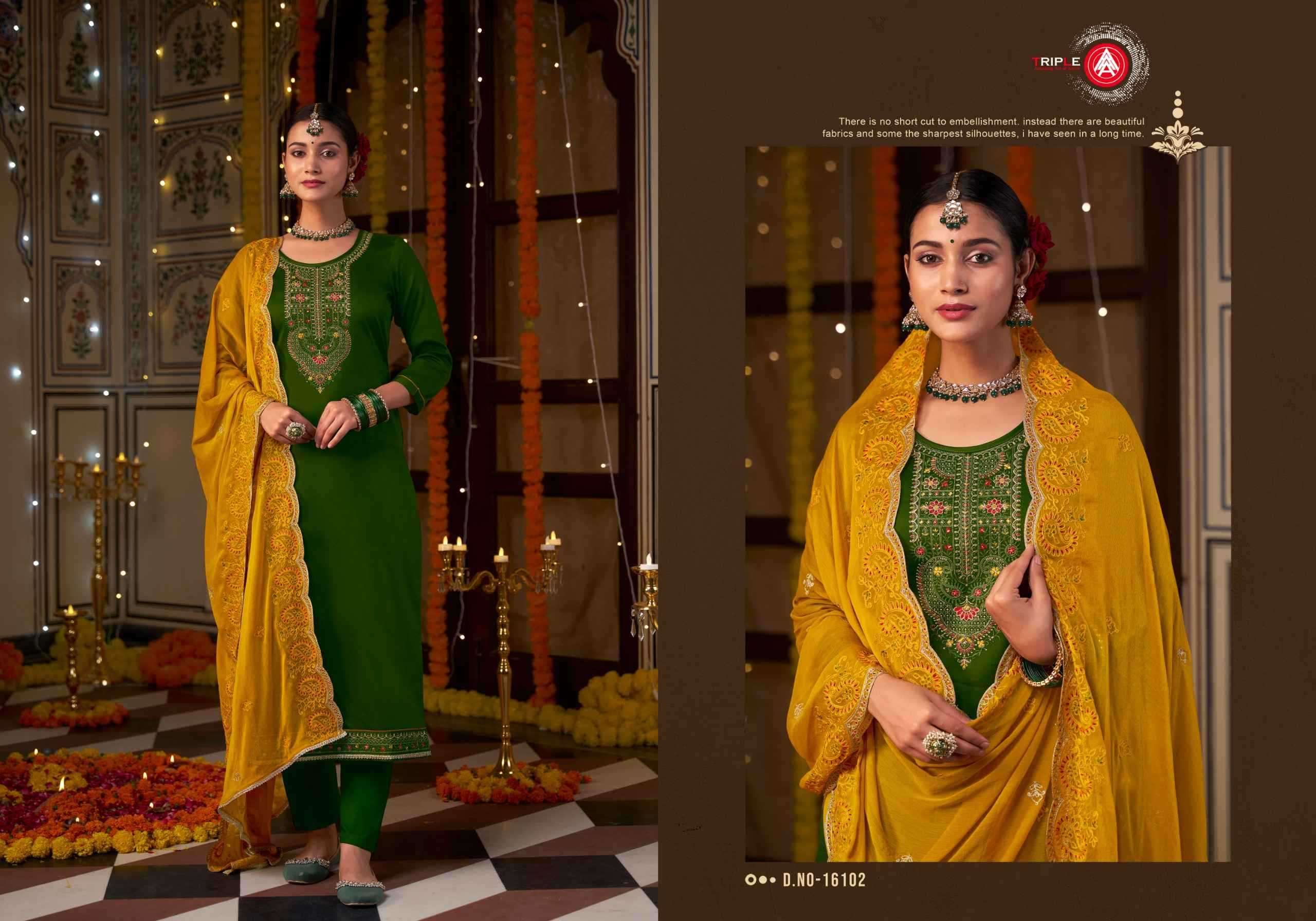 TRIPLE A PRESENTS MALANG COMFORTABLE JAM SILK COTTON LADIES SUITS CATALOG WHOLESALER AND EXPORTER 