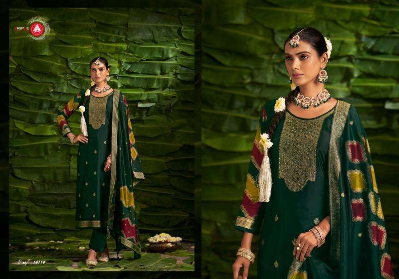 TRIPLE AAA PRESENTS  SAPTRANG VISCOSE JACQUARD FANCY TRENDY LADIES SUITS CATALOG WHOLESALER AND EXPORTER 
