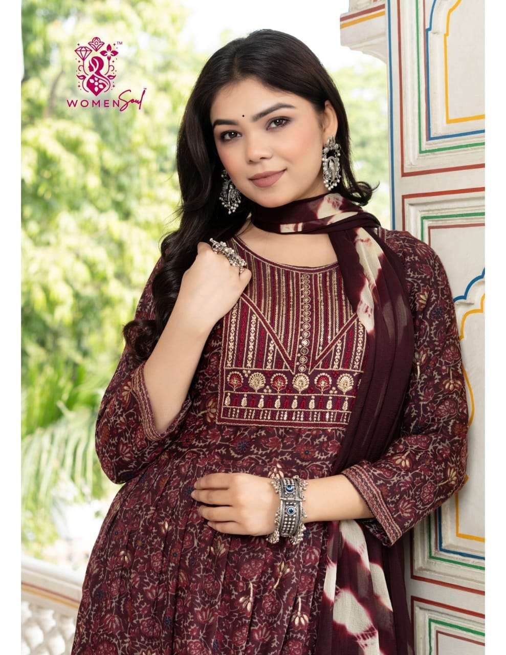 WOMAN SOUL PRESENTS VAMIKA VOL-4 DESIGNER NAYRA CUT KURTIS BOTTOM DUPATTA CATALOG WHOLESALER AND EXPORTER 