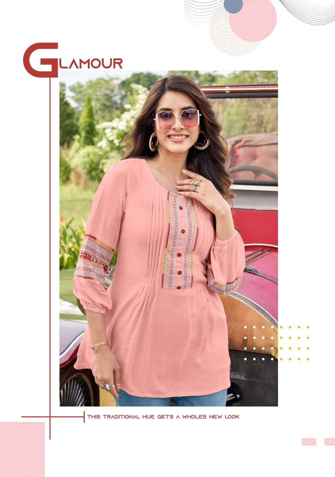 WOOGLEE PRESENTS ZOYA EMBROIDERY WORK RAYON WRINKLE READYMADE KURTI CATALOG WHOLESALER AND EXPORTER 
