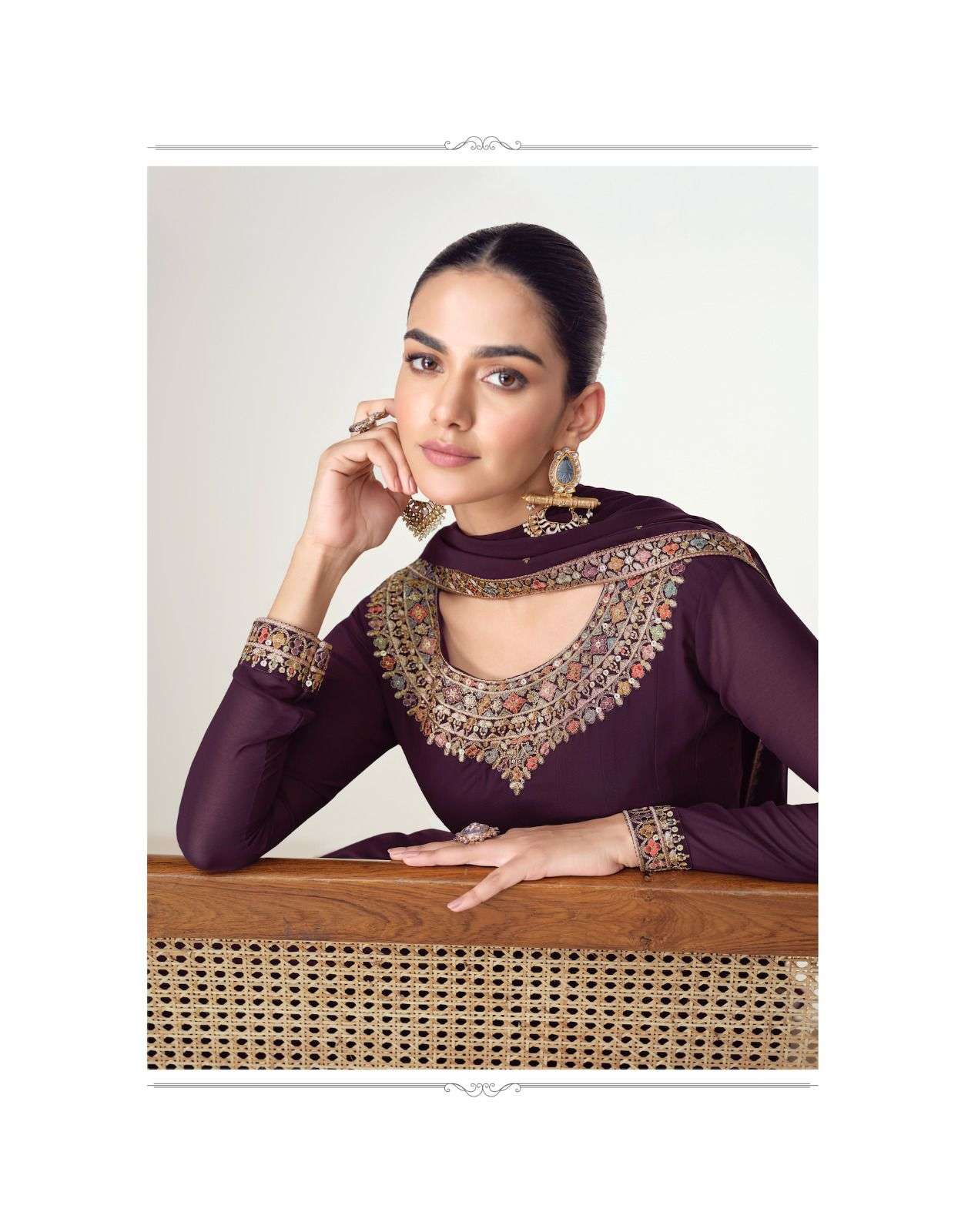 ASHIRWAD PRESENTS VIRASAT EXCLUSIVE DESIGNER GOWN CATALOG COLLECTION WHOLESALER AND EXPORTER IN SURAT