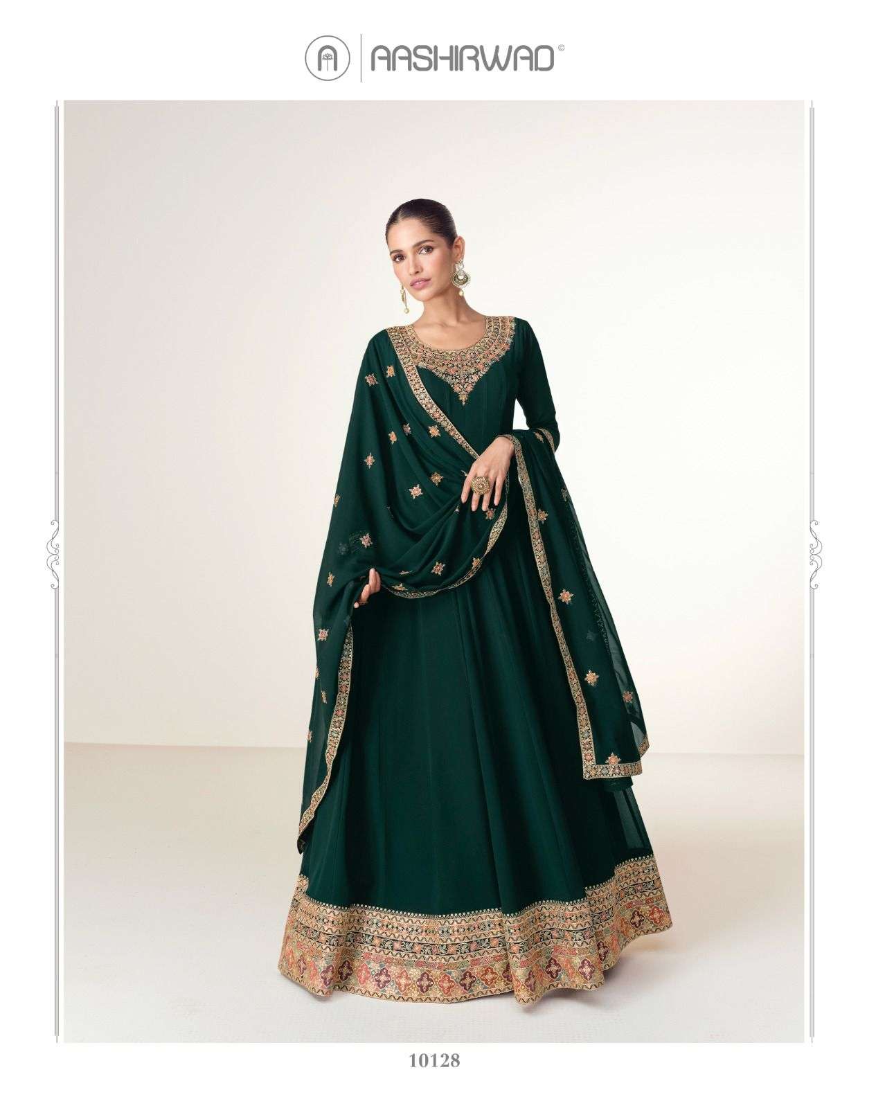 ASHIRWAD PRESENTS VIRASAT EXCLUSIVE DESIGNER GOWN CATALOG COLLECTION WHOLESALER AND EXPORTER IN SURAT
