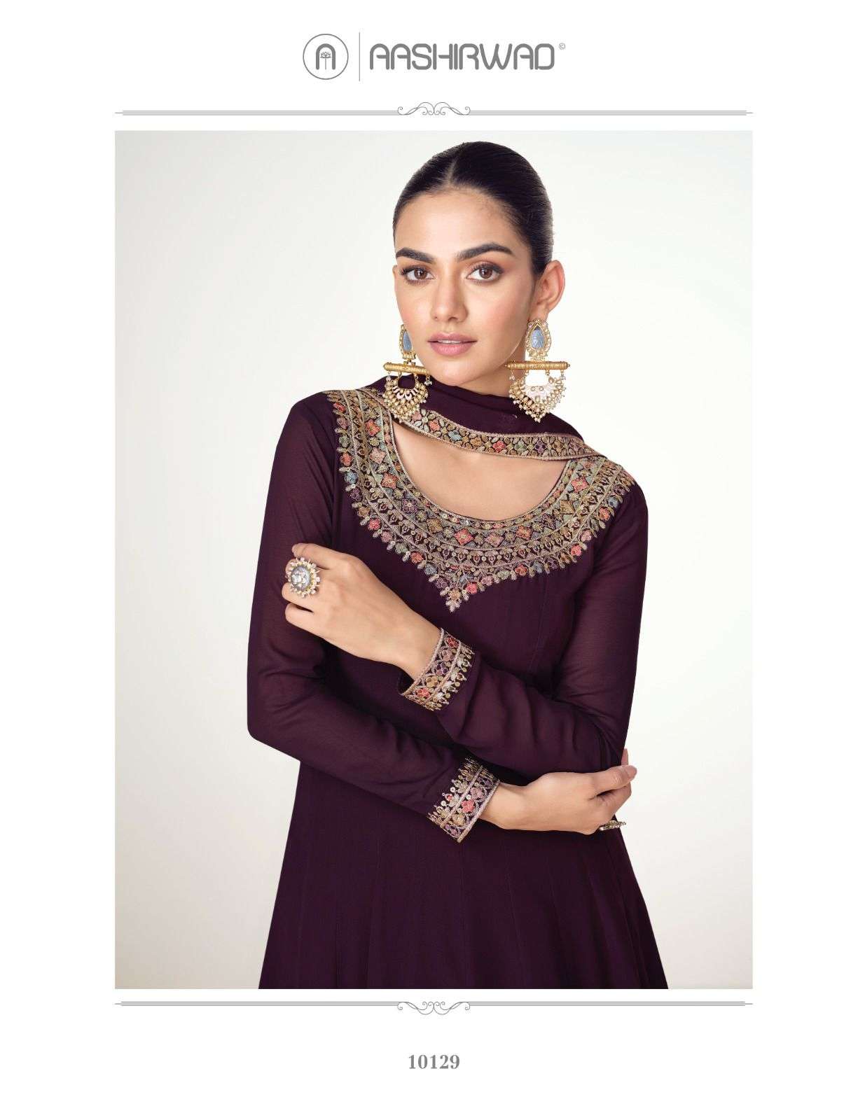 ASHIRWAD PRESENTS VIRASAT EXCLUSIVE DESIGNER GOWN CATALOG COLLECTION WHOLESALER AND EXPORTER IN SURAT
