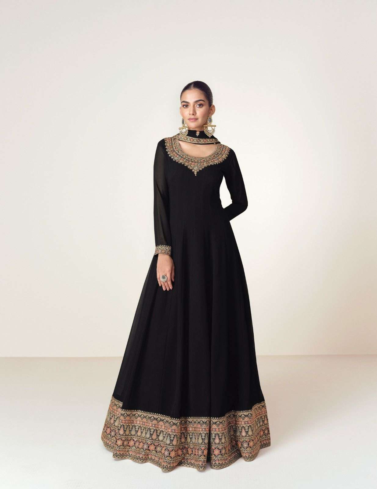 ASHIRWAD PRESENTS VIRASAT EXCLUSIVE DESIGNER GOWN CATALOG COLLECTION WHOLESALER AND EXPORTER IN SURAT
