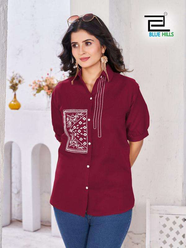 BLUE HILLS PRESENTS NATHALIA READYMADE COTTON WESTERN TOP FOR LADIES CATALOG WHOLESALER AND EXPORTER 