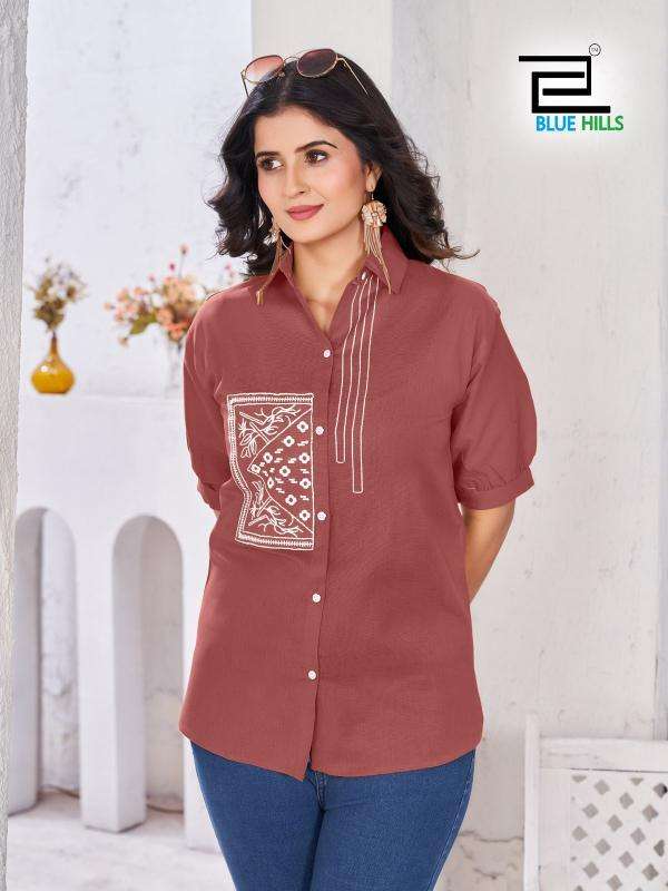 BLUE HILLS PRESENTS NATHALIA READYMADE COTTON WESTERN TOP FOR LADIES CATALOG WHOLESALER AND EXPORTER 