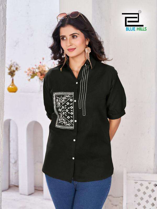 BLUE HILLS PRESENTS NATHALIA READYMADE COTTON WESTERN TOP FOR LADIES CATALOG WHOLESALER AND EXPORTER 