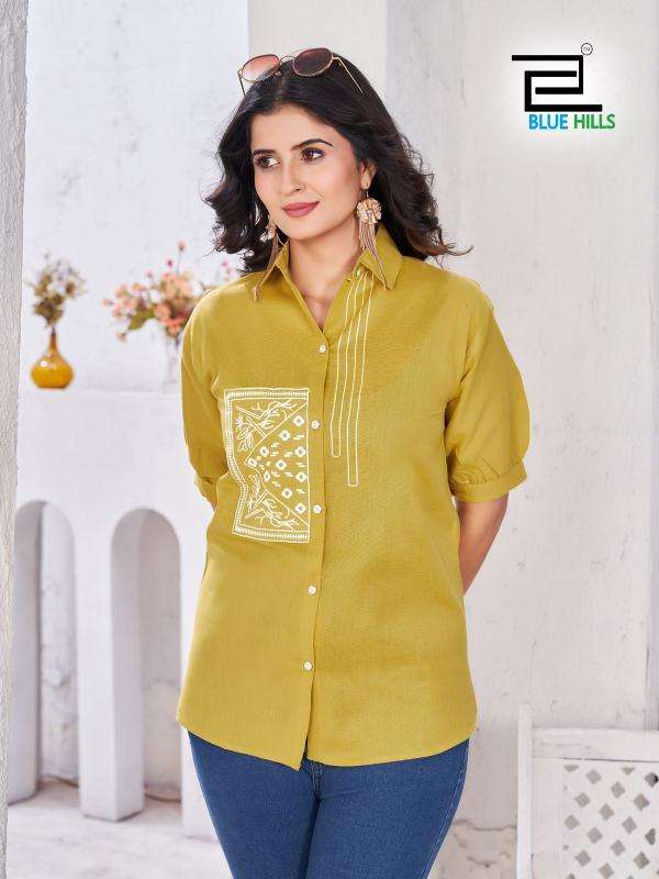 BLUE HILLS PRESENTS NATHALIA READYMADE COTTON WESTERN TOP FOR LADIES CATALOG WHOLESALER AND EXPORTER 