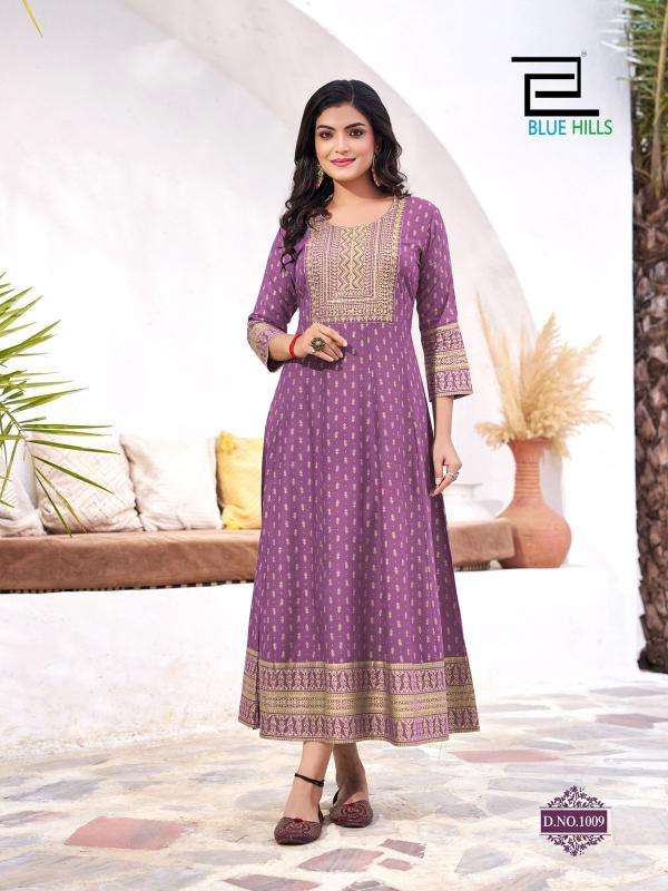 BLUE HILLS PRESENTS YASHIKA READYMADE BIG SIZE RAYON TRADITIONAL ANARKALI GOWN STYLE KURTIS CATALOG WHOLESALER AND EXPORTER 
