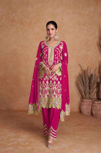 GULKAYRA PRESENTS DESIGNER LIYANA VOL-2 EMBROIDERY CHINON READYMADE TRENDY SUITS CATALOG WHOLESALER AND EXPORTER 