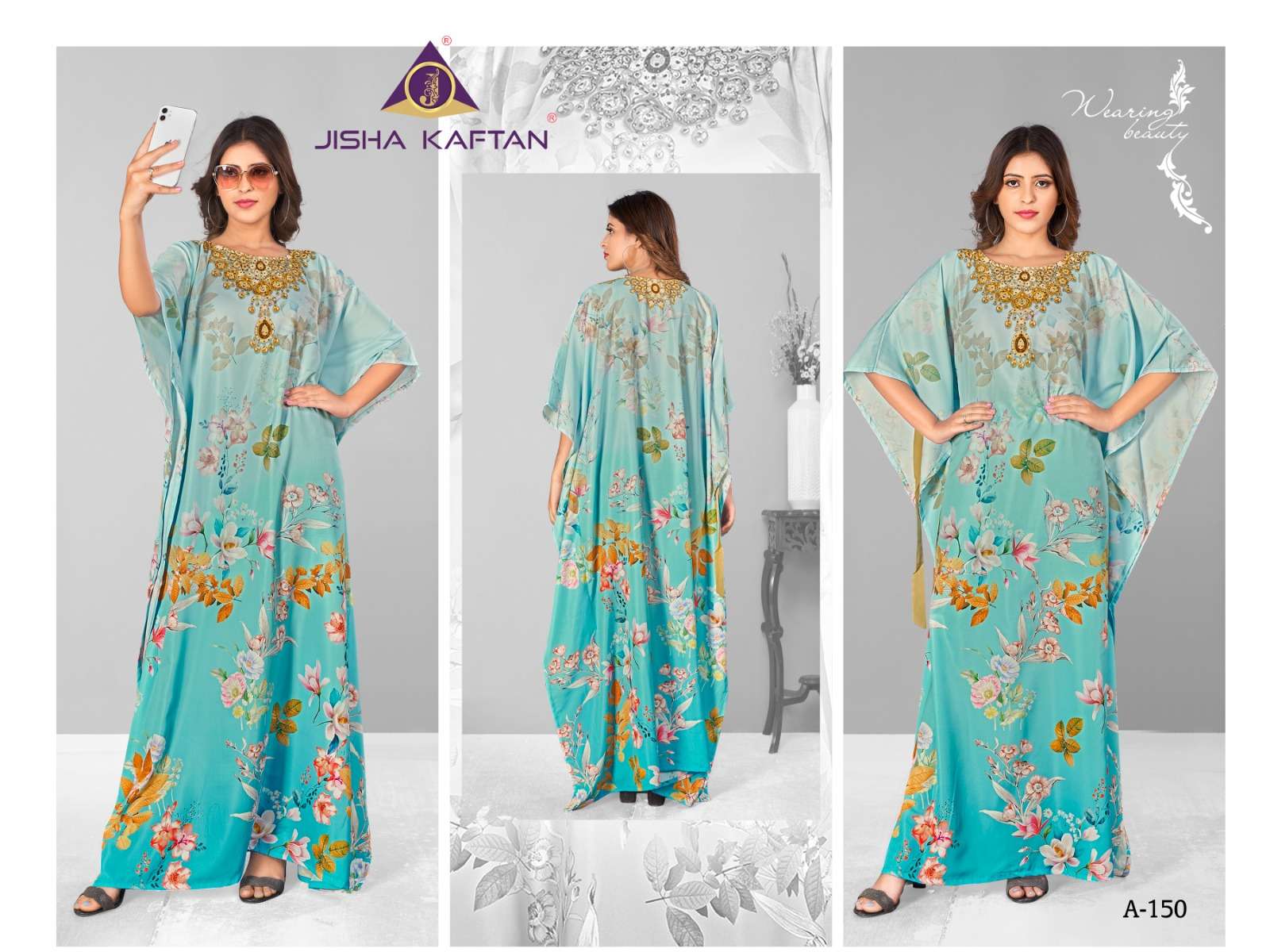 JISHA KAFTAN BY JELITE PRESENTS AFREEN VOLUME-7 FANCY KAFTAN CATALOG WHOLESALER AND EXPORTER 