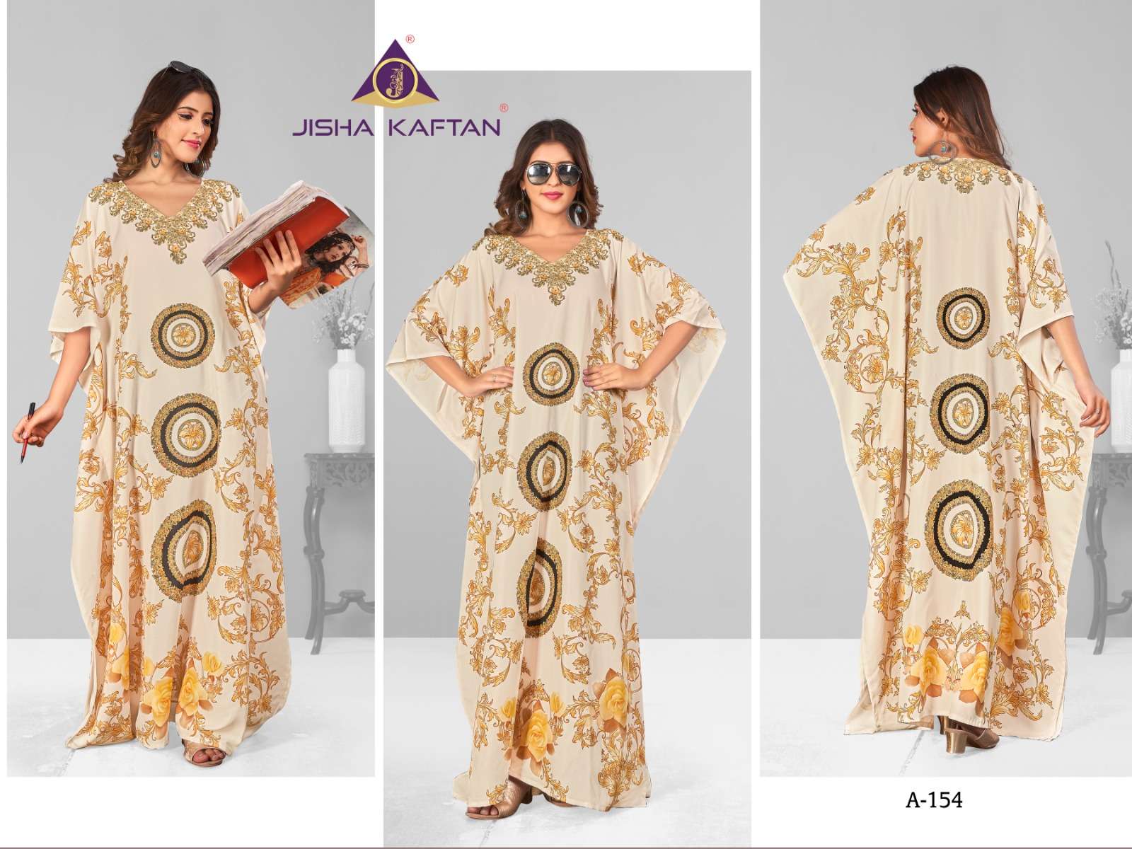 JISHA KAFTAN BY JELITE PRESENTS AFREEN VOLUME-7 FANCY KAFTAN CATALOG WHOLESALER AND EXPORTER 