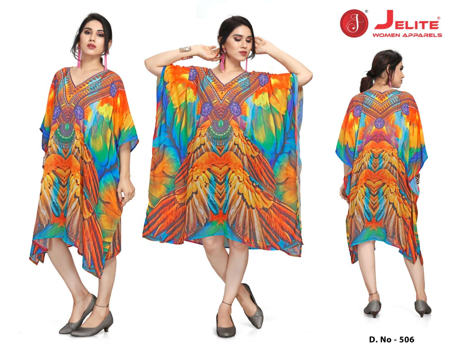 JISHA KAFTAN BY JELITE PRESENTS BEACHWEAR KAFTAN VOL-1 FANCY KAFTAN CATALOG WHOLESALER AND EXPORTER 