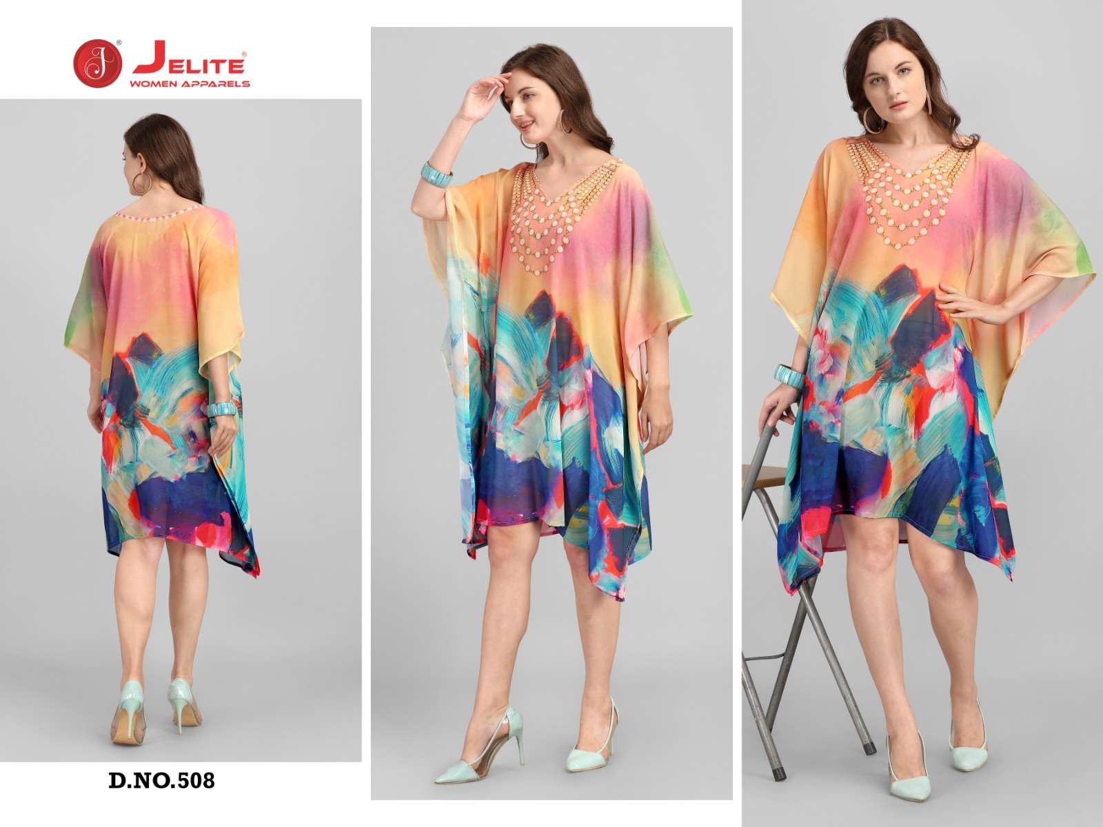JISHA KAFTAN BY JELITE PRESENTS BEACHWEAR KAFTAN VOL-2 FANCY KAFTAN CATALOG WHOLESALER AND EXPORTER 