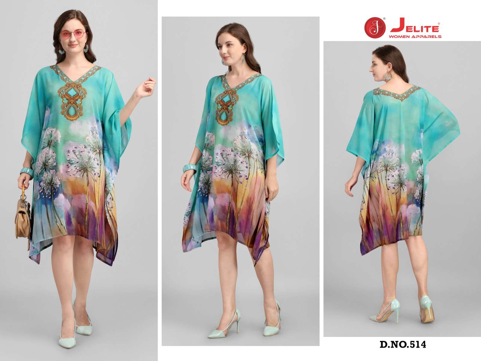 JISHA KAFTAN BY JELITE PRESENTS BEACHWEAR KAFTAN VOL-2 FANCY KAFTAN CATALOG WHOLESALER AND EXPORTER 