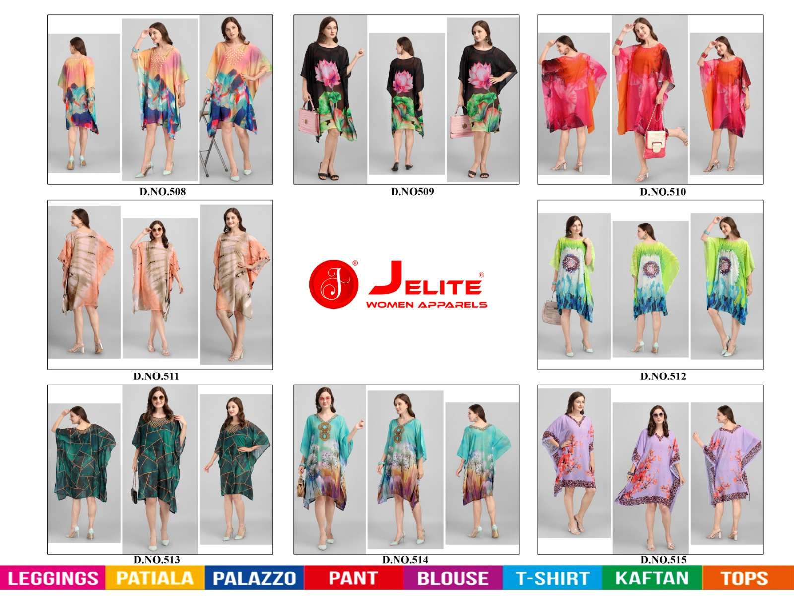JISHA KAFTAN BY JELITE PRESENTS BEACHWEAR KAFTAN VOL-2 FANCY KAFTAN CATALOG WHOLESALER AND EXPORTER 