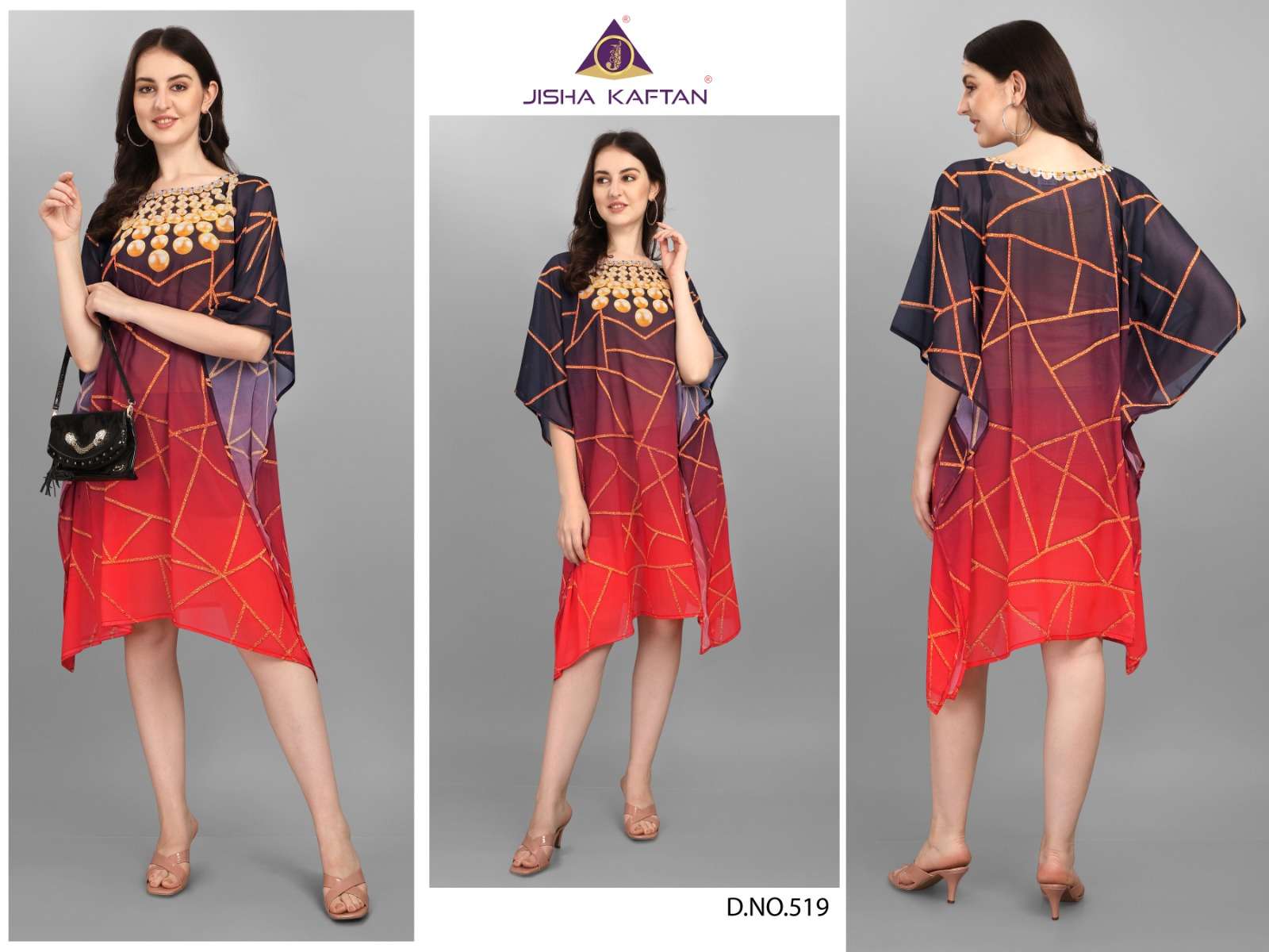 JISHA KAFTAN BY JELITE PRESENTS BEACHWEAR KAFTAN VOL-3 FANCY KAFTAN CATALOG WHOLESALER AND EXPORTER 
