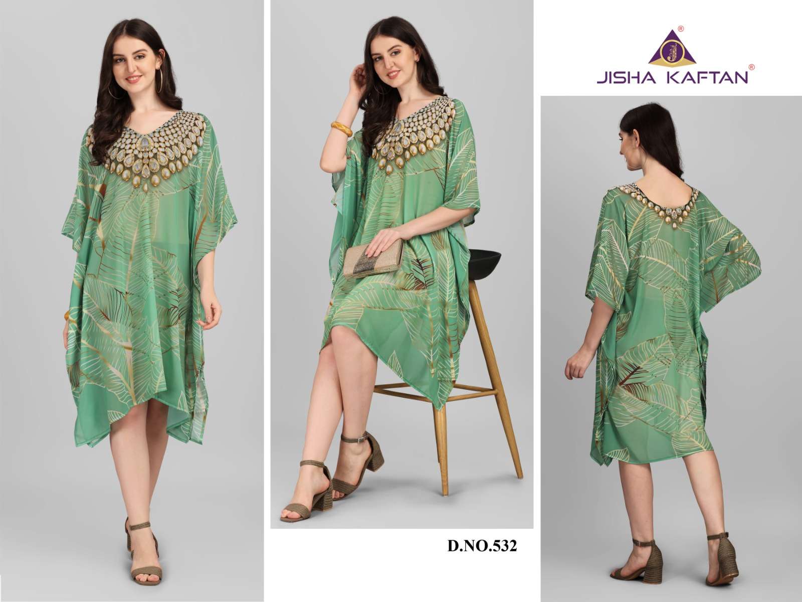 JISHA KAFTAN BY JELITE PRESENTS BEACHWEAR KAFTAN VOL-5 FANCY KAFTAN CATALOG WHOLESALER AND EXPORTER 