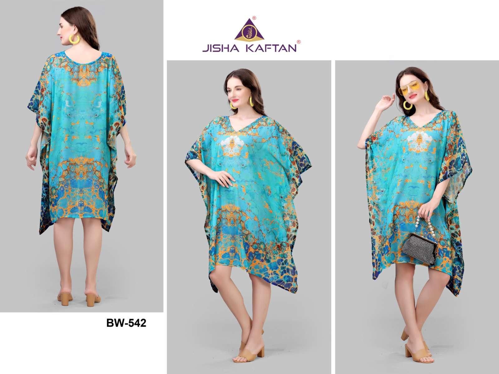 JISHA KAFTAN BY JELITE PRESENTS BEACHWEAR KAFTAN VOL-6 FANCY KAFTAN CATALOG WHOLESALER AND EXPORTER 