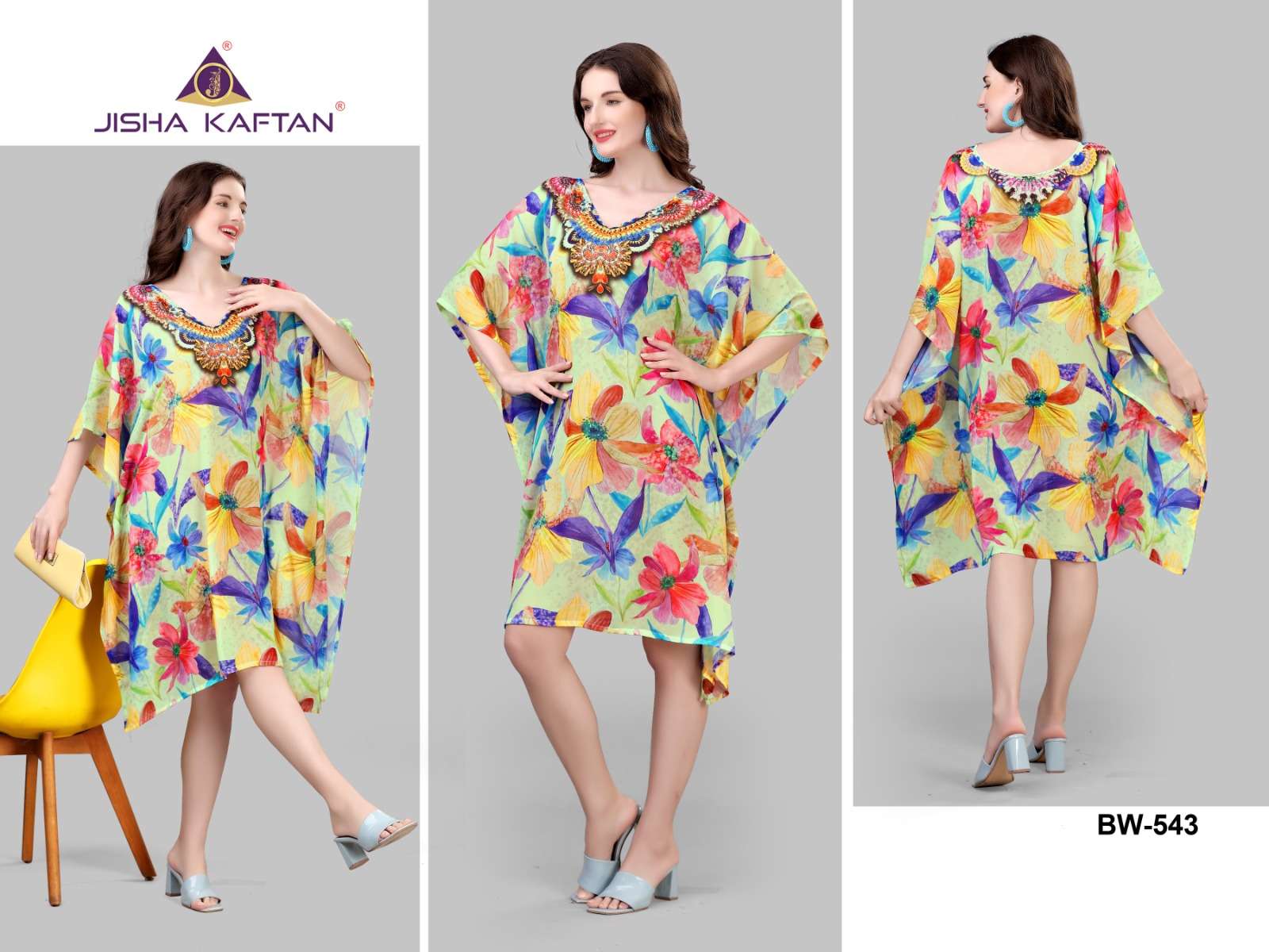 JISHA KAFTAN BY JELITE PRESENTS BEACHWEAR KAFTAN VOL-6 FANCY KAFTAN CATALOG WHOLESALER AND EXPORTER 