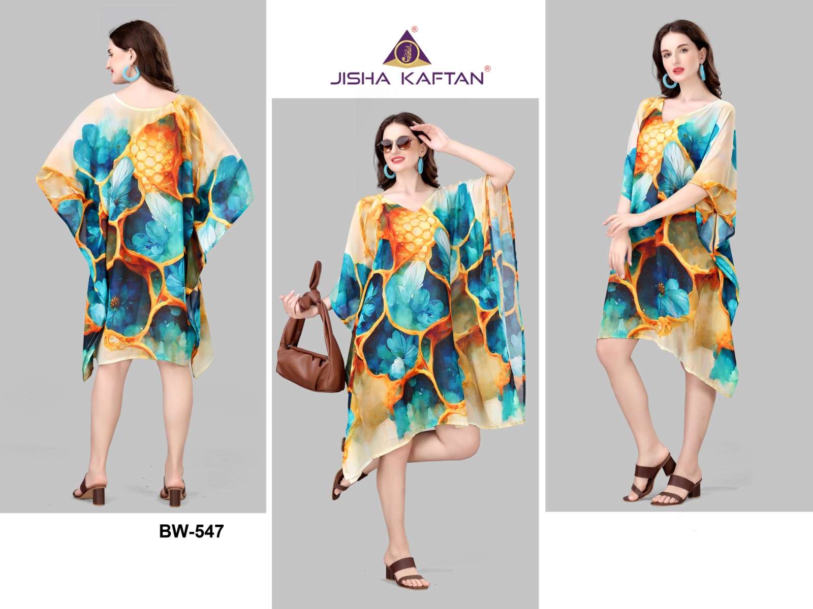 JISHA KAFTAN BY JELITE PRESENTS BEACHWEAR KAFTAN VOL-6 FANCY KAFTAN CATALOG WHOLESALER AND EXPORTER 