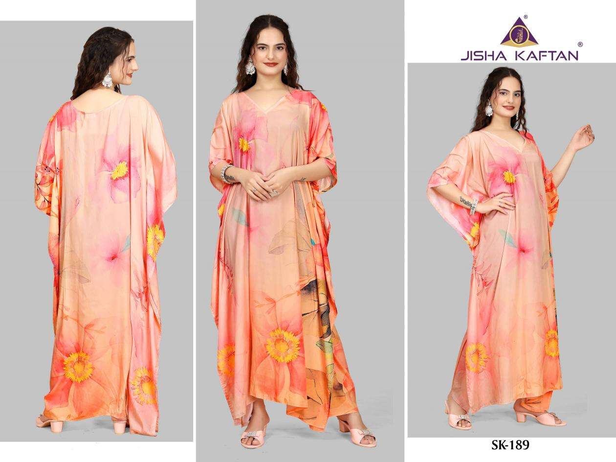 JISHA KAFTAN BY JELITE PRESENTS SILK KAFTAN VOLUME-12  FANCY KAFTAN CATALOG WHOLESALER AND EXPORTER 