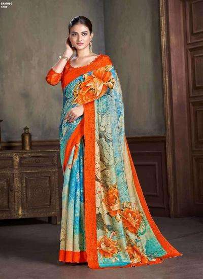 JIVORA PRESENTS LUKE FASHION SAMUI VOL-3 NATURAL SILK JACQUARD PRINT WOMEN SAREES CATALOG WHOLOESALER AND EXPORTER 
