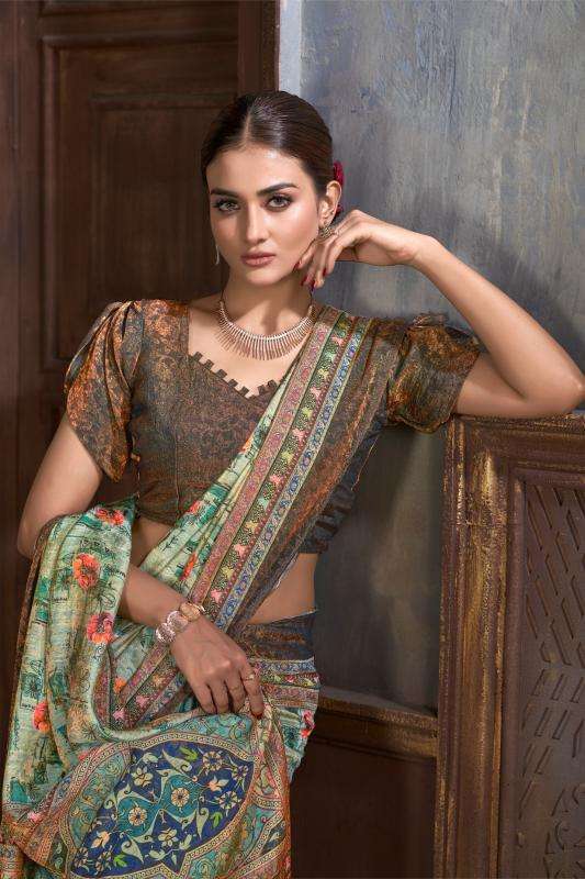 JIVORA PRESENTS LUKE FASHION SAMUI VOL-3 NATURAL SILK JACQUARD PRINT WOMEN SAREES CATALOG WHOLOESALER AND EXPORTER 