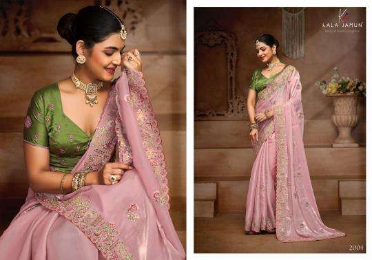 KALA JAMUN PRESENTS KARMA VOL-1 CHIFFON SILK DESIGNER SAREE FOR WOMEN CATALOG WHOLESALER AND EXPORTER 