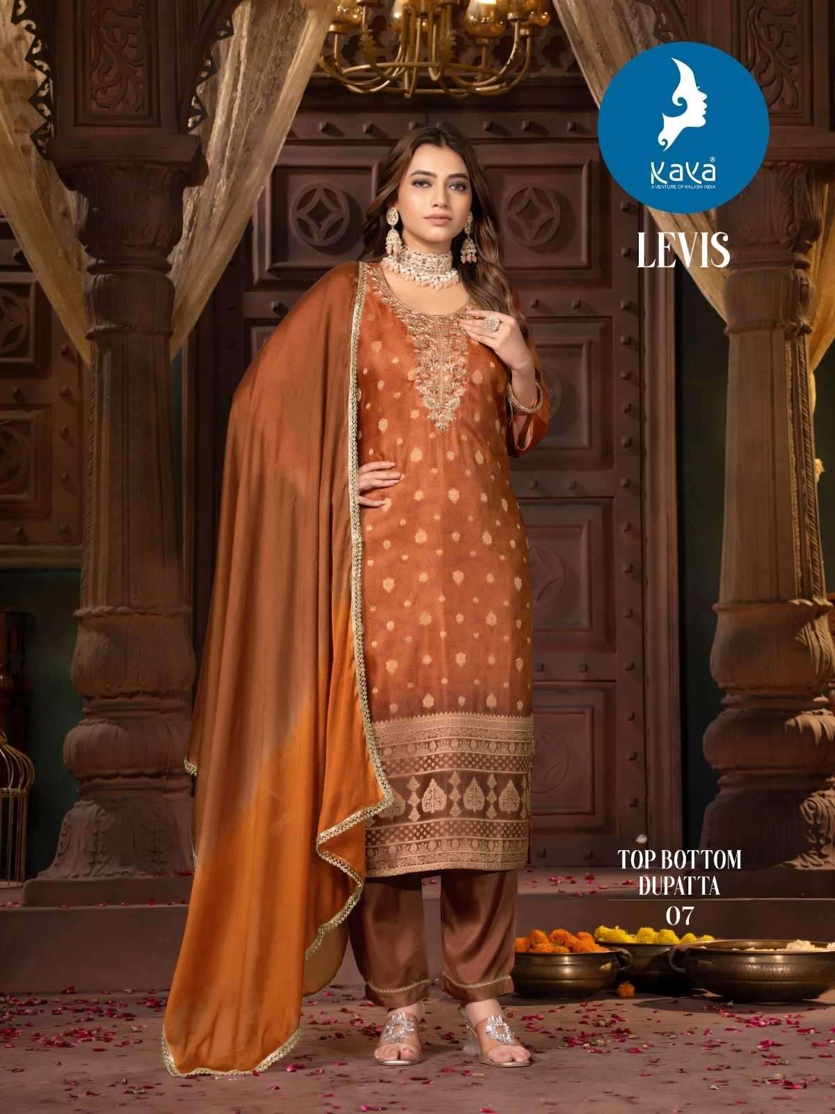 KAYA PRESENT LEVIS SILK READYMADE KURTIS CATALOG WHOLESALER AND EXPORTER IN SURAT 