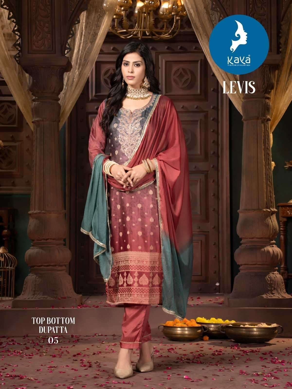 KAYA PRESENT LEVIS SILK READYMADE KURTIS CATALOG WHOLESALER AND EXPORTER IN SURAT 