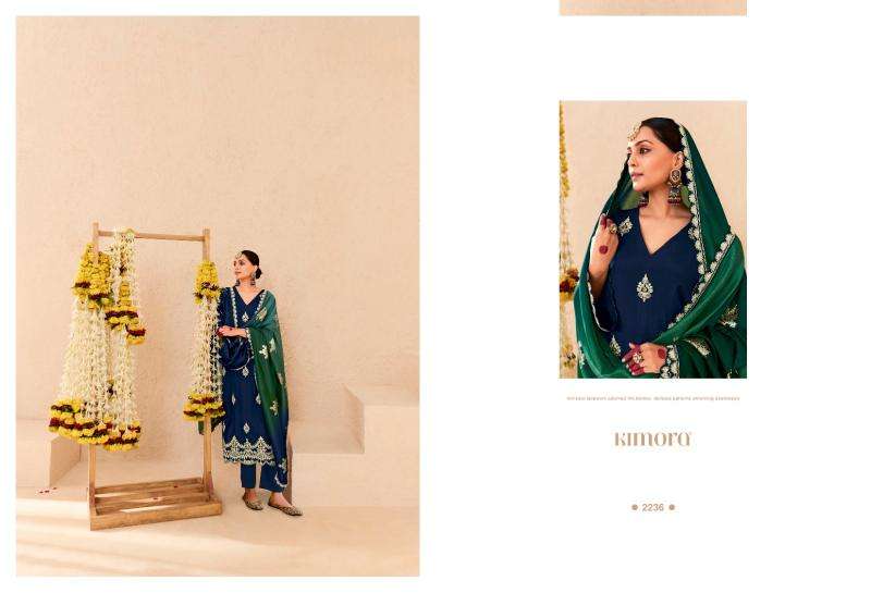 KIMORA PRESENTS SAJDA VOL-53 SILK EMBROIDERY SALWAR SUITS CATALOG WHOLESALER AND EXPORTER 
