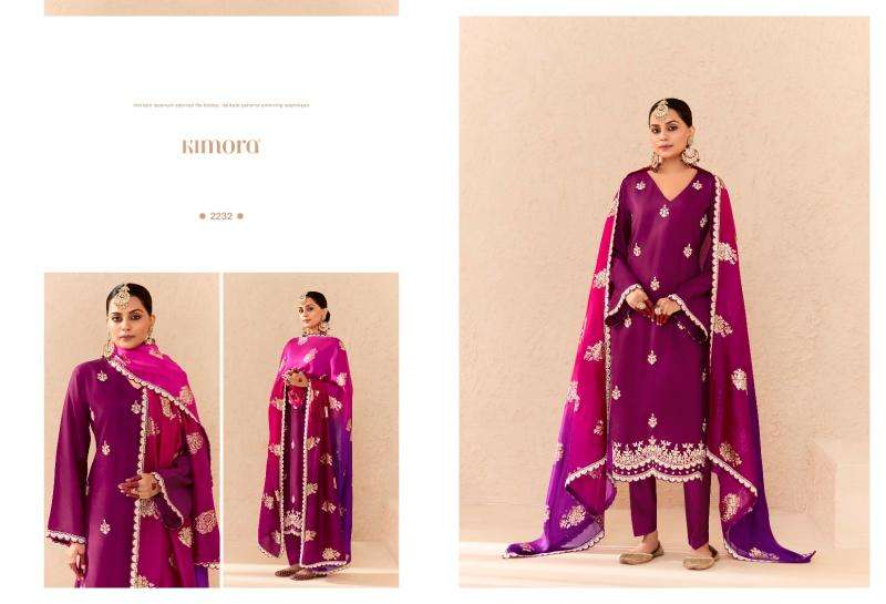 KIMORA PRESENTS SAJDA VOL-53 SILK EMBROIDERY SALWAR SUITS CATALOG WHOLESALER AND EXPORTER 