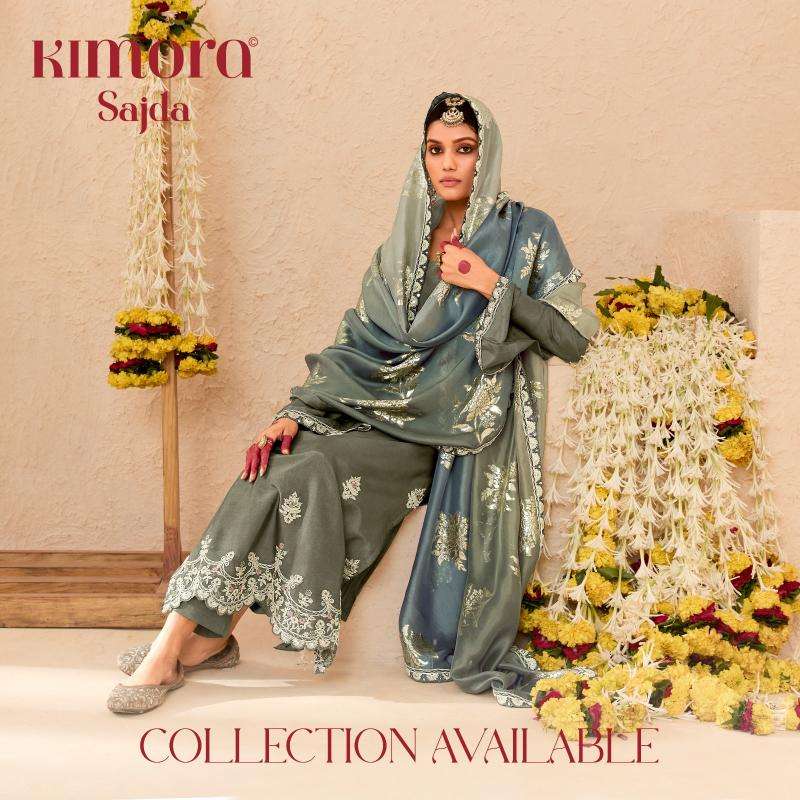 KIMORA PRESENTS SAJDA VOL-53 SILK EMBROIDERY SALWAR SUITS CATALOG WHOLESALER AND EXPORTER 