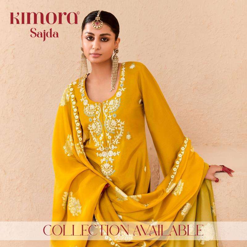 KIMORA PRESENTS SAJDA VOL-53 SILK EMBROIDERY SALWAR SUITS CATALOG WHOLESALER AND EXPORTER 