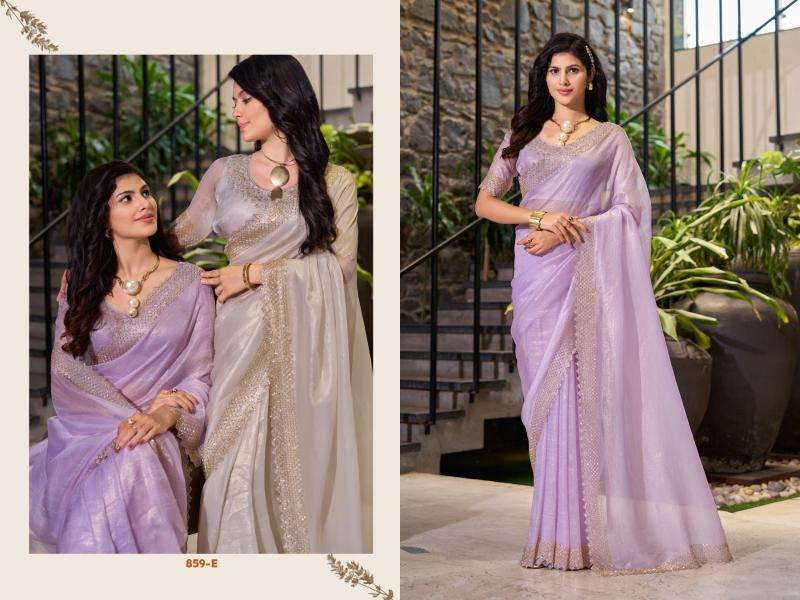 MEHEK PRESENTS 859A-885E SERIES PAULA SUPER COAT ZARKAN FESTIVAL WEAR SAREE CATALOG WHOLESALER AND EXPORTER IN SURAT 