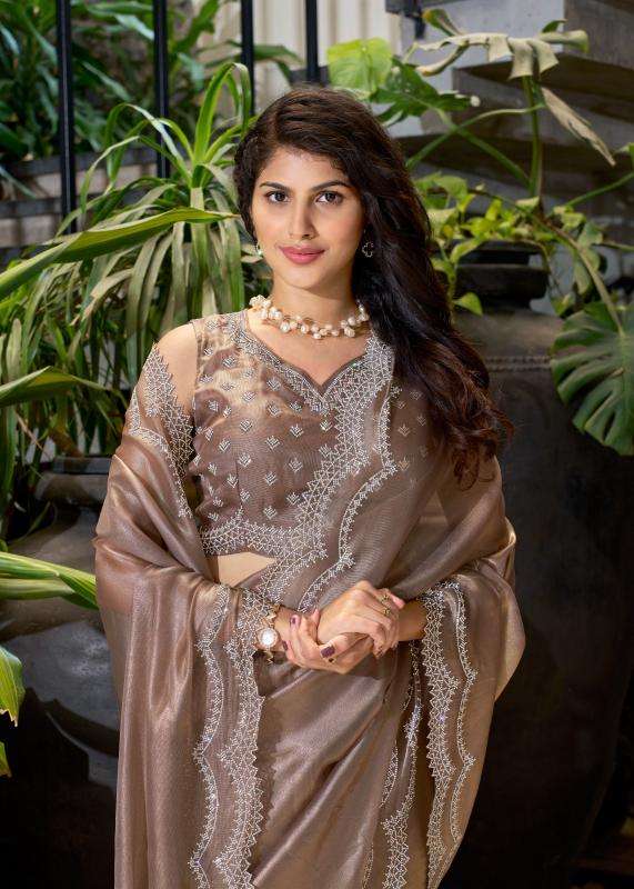 MEHEK PRESENTS MEHEK 865A- 865E RAINA SILK JARKAN HANDWORK FESTIVE WEAR INDIAN ETHNIC SAREES CATALOG WHOLESALER AND EXPORTER 