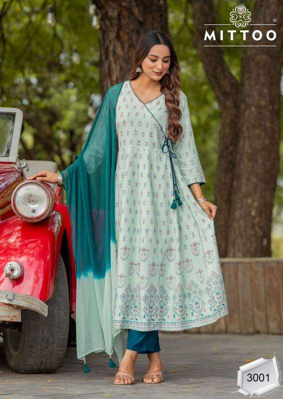 MITTOO PRESENTS PADMAVAT VOL-1 READYMADE RAYON CLASSIC INDIAN KURTIS CATALOG WHOLESALER AND EXPORTER 