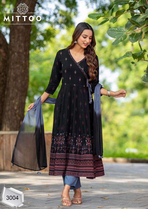 MITTOO PRESENTS PADMAVAT VOL-1 READYMADE RAYON CLASSIC INDIAN KURTIS CATALOG WHOLESALER AND EXPORTER 
