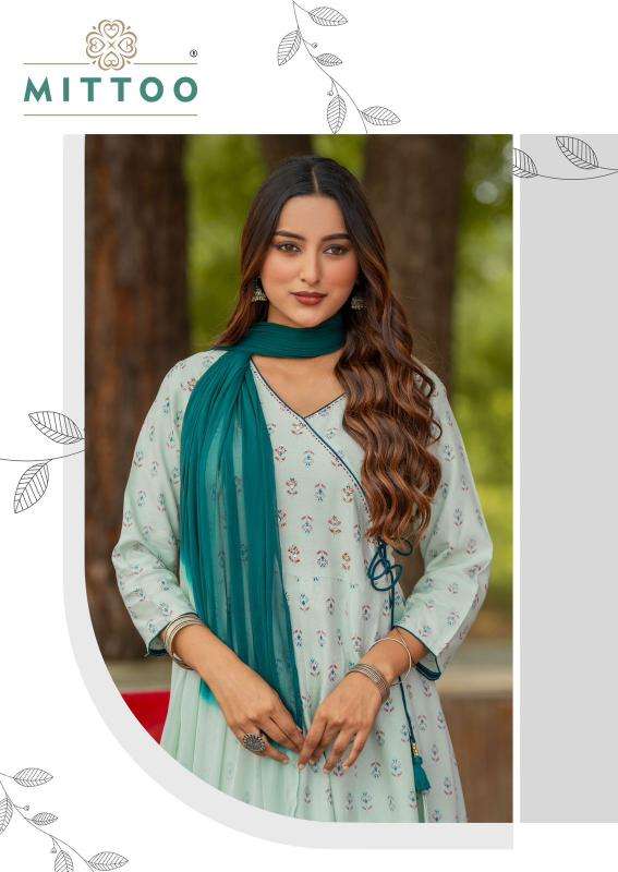 MITTOO PRESENTS PADMAVAT VOL-1 READYMADE RAYON CLASSIC INDIAN KURTIS CATALOG WHOLESALER AND EXPORTER 