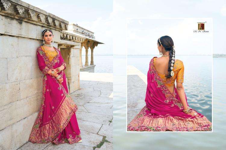 MN PRESENTS SHAHI POSHAK VOL-2 7701-7711 HIT DESIGN SAREE WITH BLOUSE CATALOG WHOLESALER AND EXPORTER IN SURAT