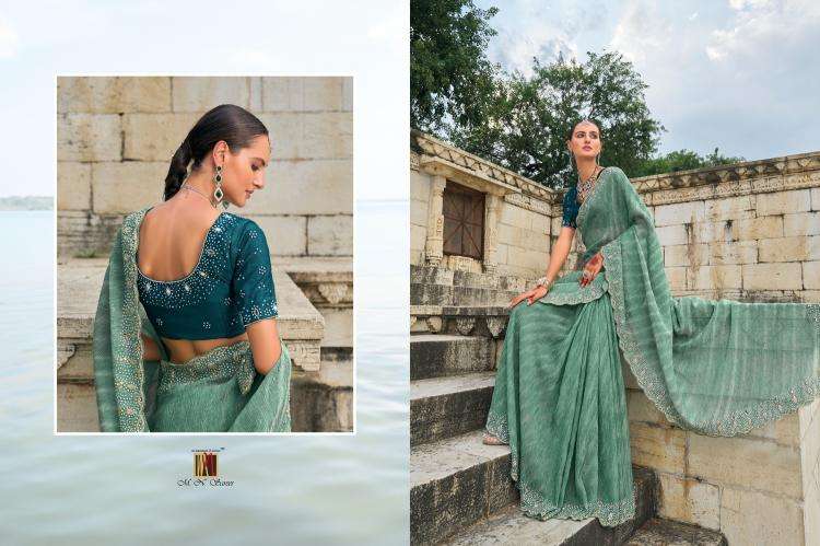 MN PRESENTS SHAHI POSHAK VOL-2 7701-7711 HIT DESIGN SAREE WITH BLOUSE CATALOG WHOLESALER AND EXPORTER IN SURAT